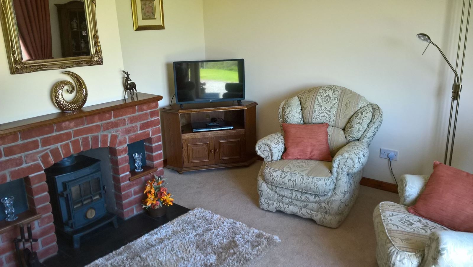 Drainbyrion Farm Woodburner in the Lounge Self Catering Accommodation
