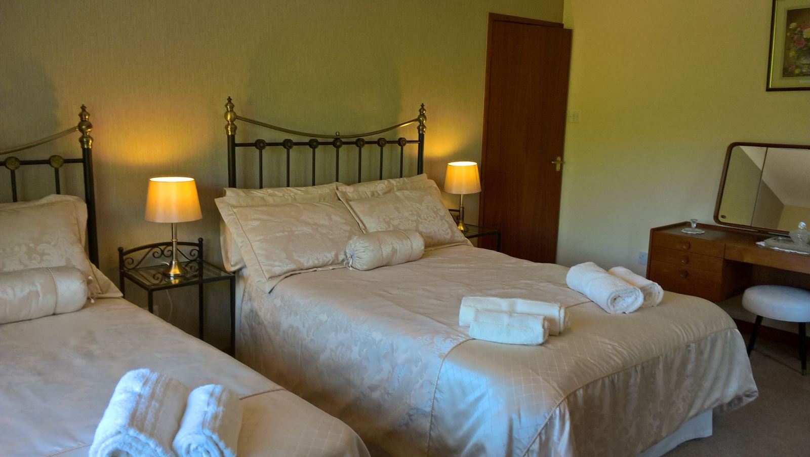 Double Bed and Single Bed Family Room Self Catering Mid Wales